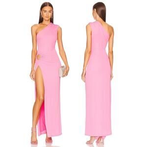Michael Costello x REVOLVE Sofie Gown One Shoulder Jersey Stretch Formal Party S